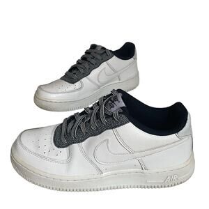 Nike Air Force 1 Low White Black Pebble Leather GS 5.5Y Women’s 7 AF1